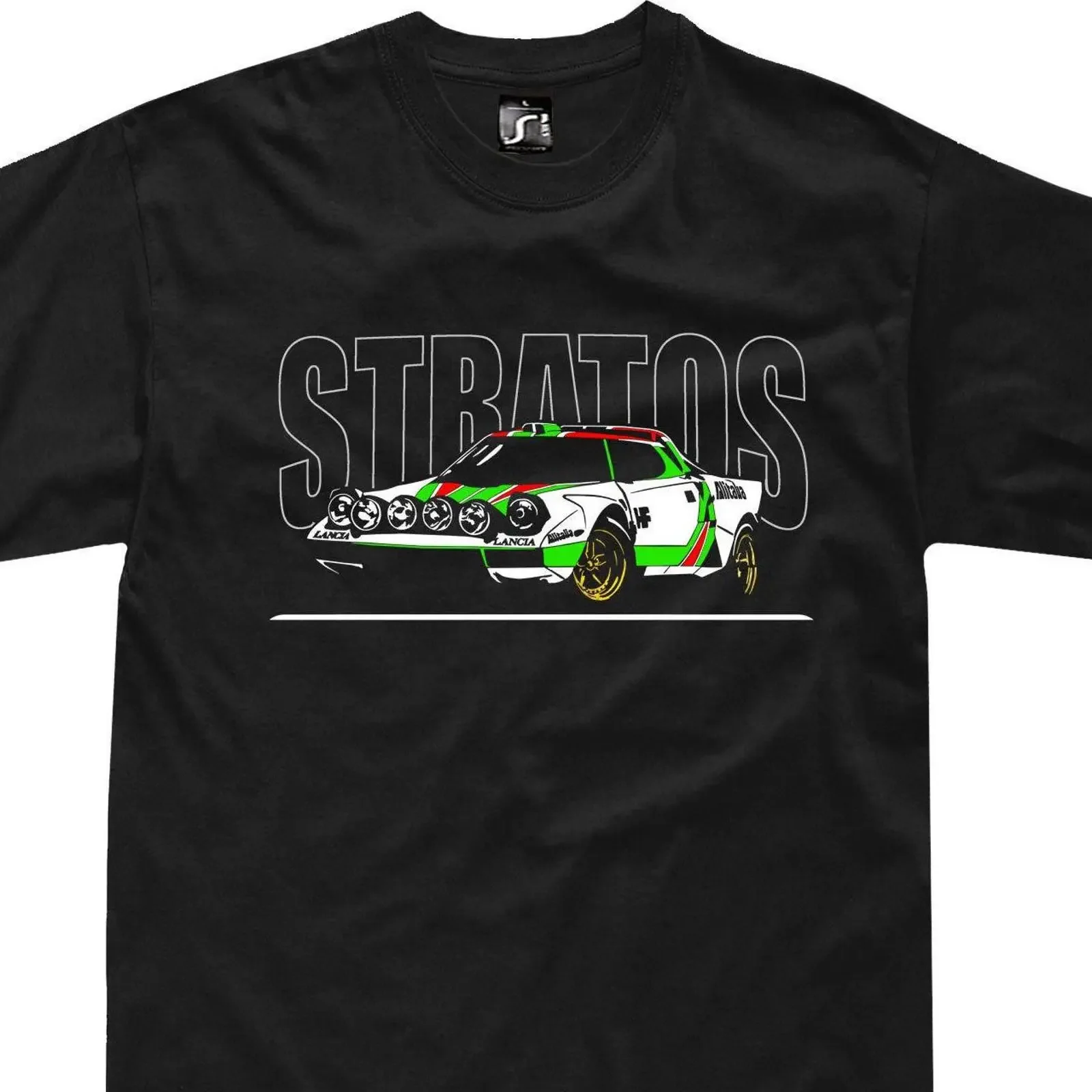 Lancia Stratos HF T Shirt Group 4 Rally Car 1970s Motorsport Design vintage Washed Top For Everyday Wear graphic Breathable