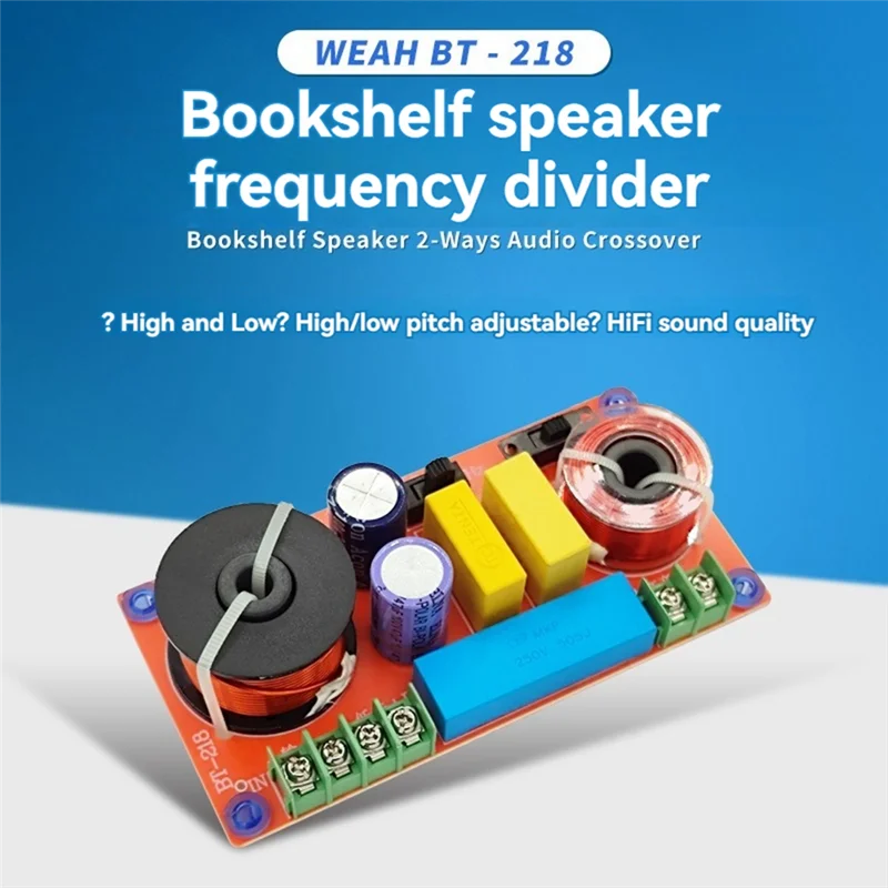 ABKN-Hifi Frequency Divider Bookshelf Speaker Dedicated Crossover Fever Adjustable One High One Low Two Way Audio Crossover