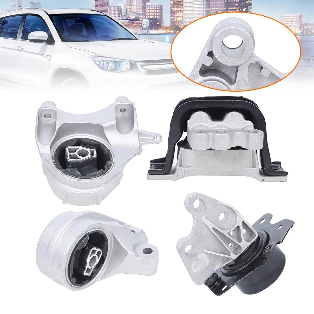 4Pcs Engine Motor & Trans Mount Set For Chevrolet Captiva Sport 2.4L/GMC Terrain 2.4L 2010-2017 Motor & Trans Mount Set