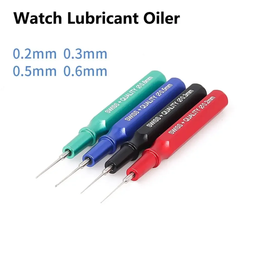 Aluminum Handle Watch Lubricant Oiler Pin Type High Quality Watch Movement Oil Pen Durable 0.2/0.3/0.5/0.6mm Metal Oil Pin Pen