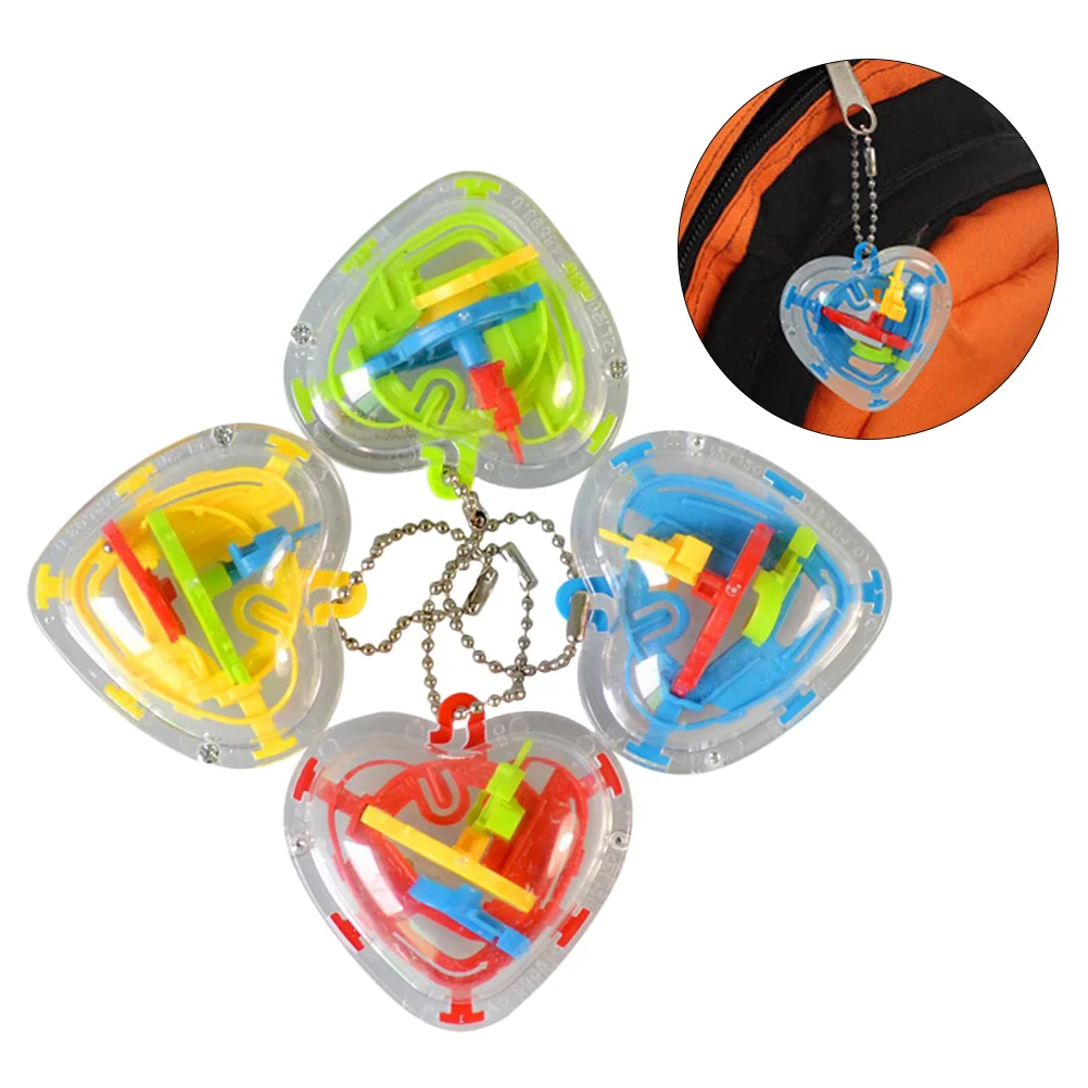 4 Pcs Flip and Twist Toy Kids Maze Ball Three-dimensional Intellect Game Puzzle