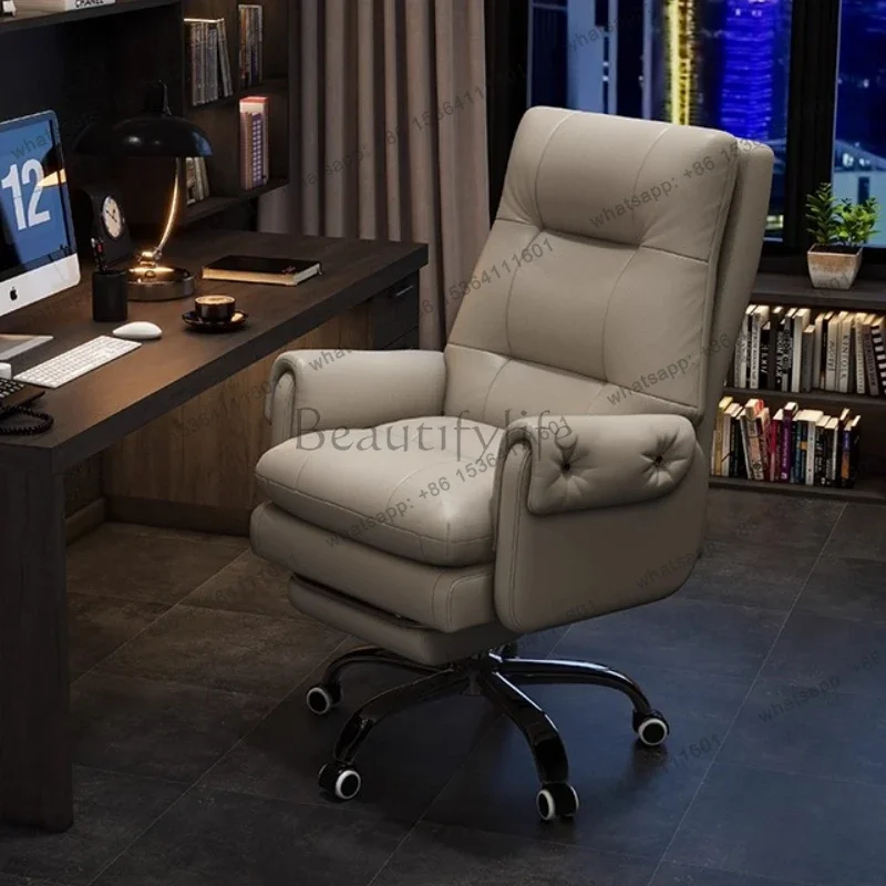 LXLight luxury boss chair comfortable sedentary lifting rotating backrest office chair gaming chairs gamer Computer FurnitureSSS