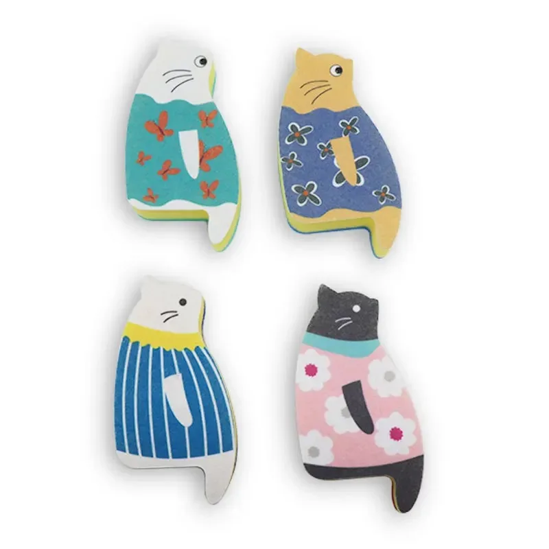 Kitchen Dishwashing Sponge Cat Cute Cartoon Dishwashing Cloth Cleaning Products Kitchen Supplies Japanese  Cleaning Supplies