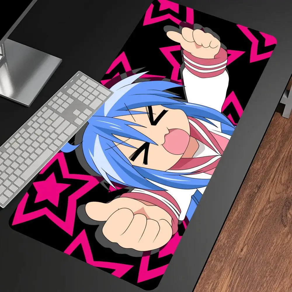 

Большой коврик для мыши с милой девушкой, удлиненный и утолщенный коврик для клавиатуры Kawaii Gamer, ковер для офисного ноутбука в стиле аниме, нескользящие резиновые коврики для стола