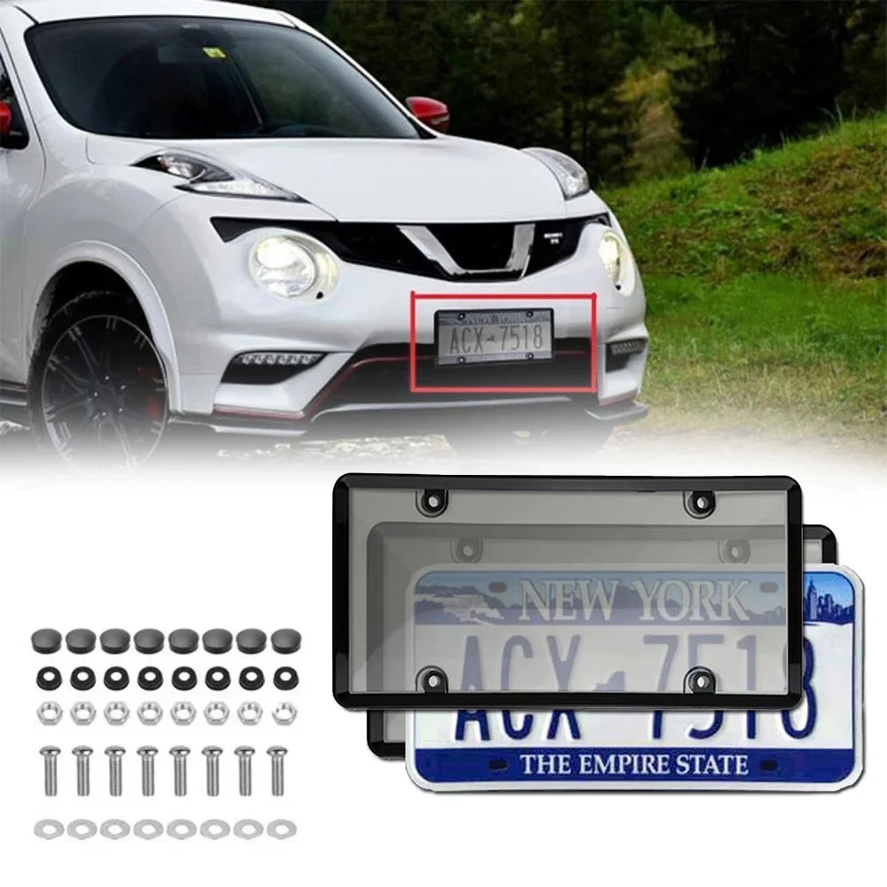 6.3'' Clear Reflective Anti Speed Red Light Toll Camera Stopper License Plate Frame Plate Cover Protective Photos Anti License