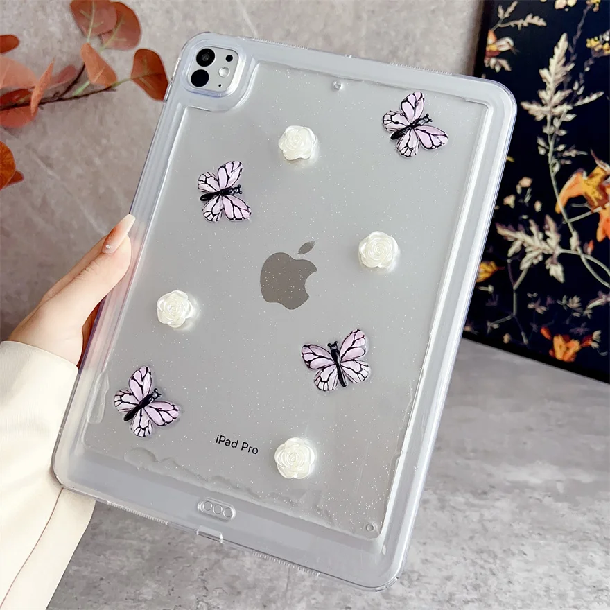 

For 2024 iPad Pro11 M4 Case iPad Air 3 4 5 11 iPad Pro 11 10Gen 10.9 10.2 9th 8th 7th 9.7 6th 5th TPU Drip Glue Glitter Powder