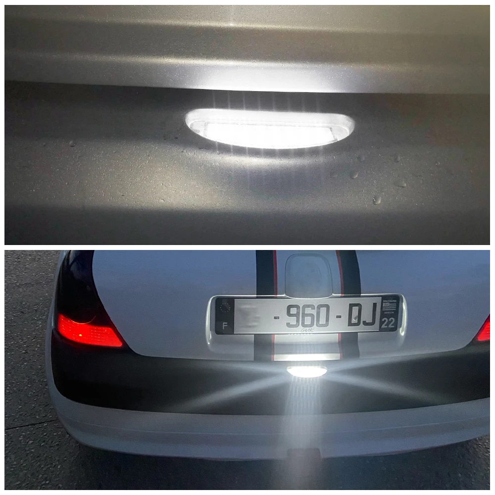 1PC 12V LED licencja Pate światło dla Renault Clio 2 wysokiej jasności numer rejestracyjny światła dla Renault Twingo bez błędu łatwa instalacja