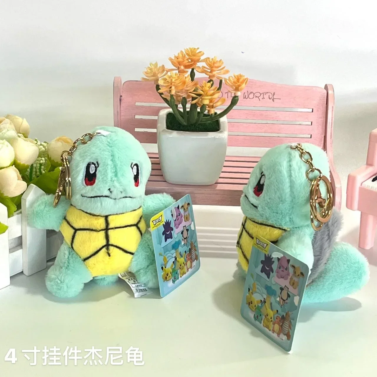 10 sztuk/partia Squirtles Charmanders pluszowa lalka 12cm wisiorek nadziewane Bulbasaurs brelok do kluczy z ozdobą pluszowy prezent zabawka