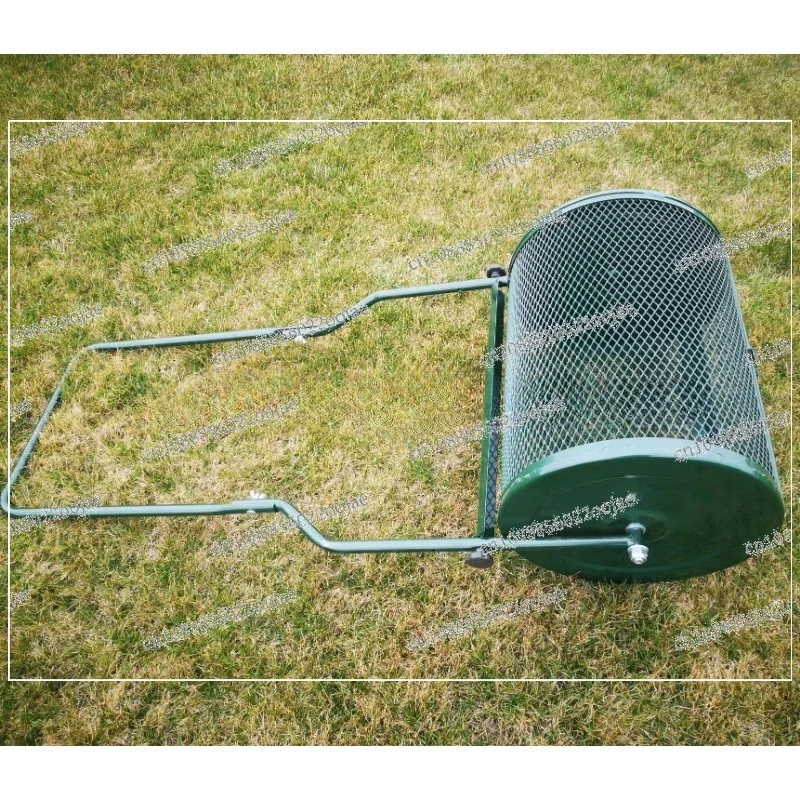 Spreader Roller Peat Moss Spreader For Planting, Seeding, Durable Lightweight Metal Mesh Spreader For Lawn