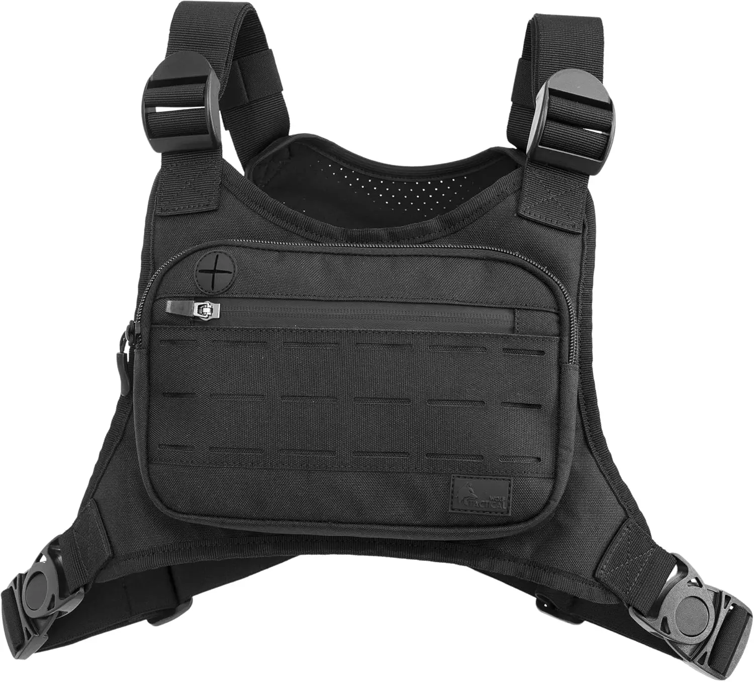 

Tactical Chest Pack Running Bag for Men, Adjustable Holster Vest Fanny Pack Outdoor Sports Gear
