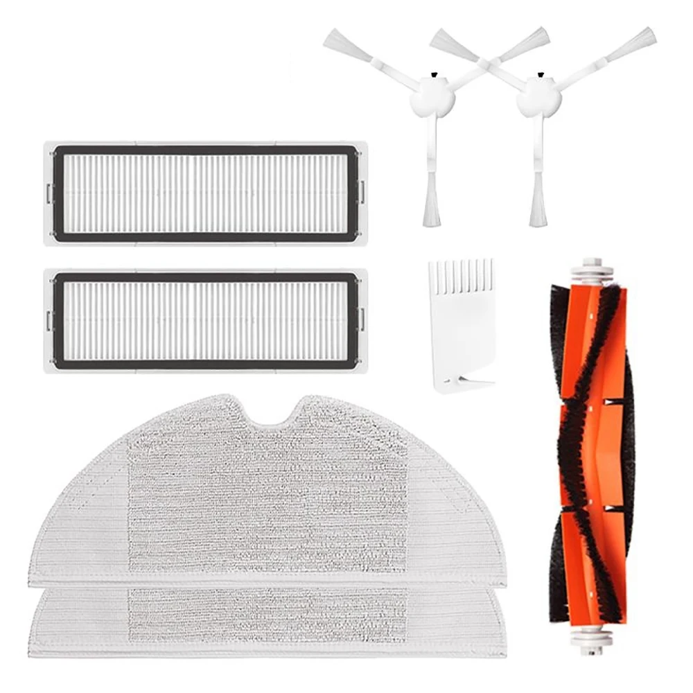 Robô Aspirador Kits de Peças, Filtro Hepa, Escova principal, Substituição do Pano Mop, Xiaomi Mijia 1C, 2C, STYTJ01ZHM, 8pcs
