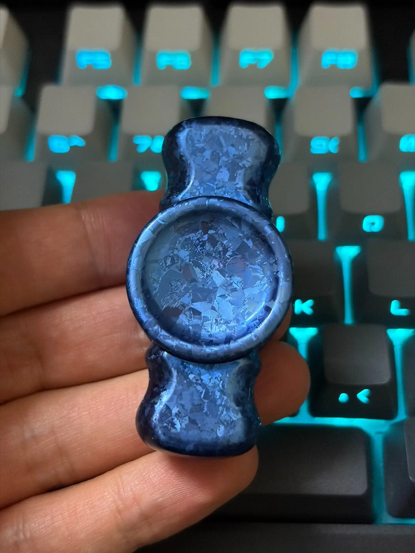 Used EDC Player-First FK ZZMPA Chord Crystal Titanium Fidget Spinner Spinner