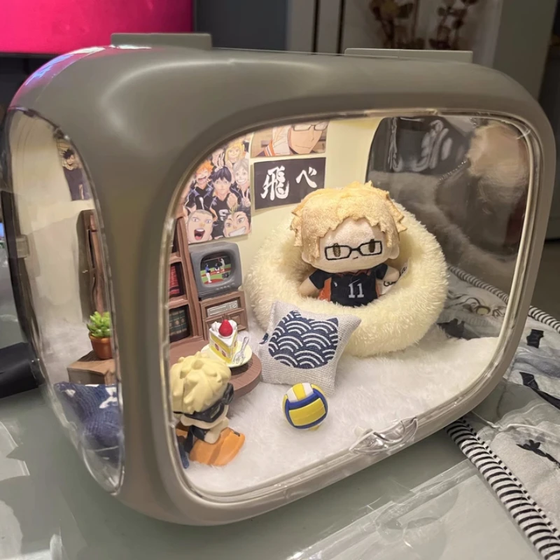 1/2/3/4 قطعة صندوق منظم أكريليك عرض مع أضواء LED للمقتنيات منظم تخزين شفاف لشخصيات الحركة