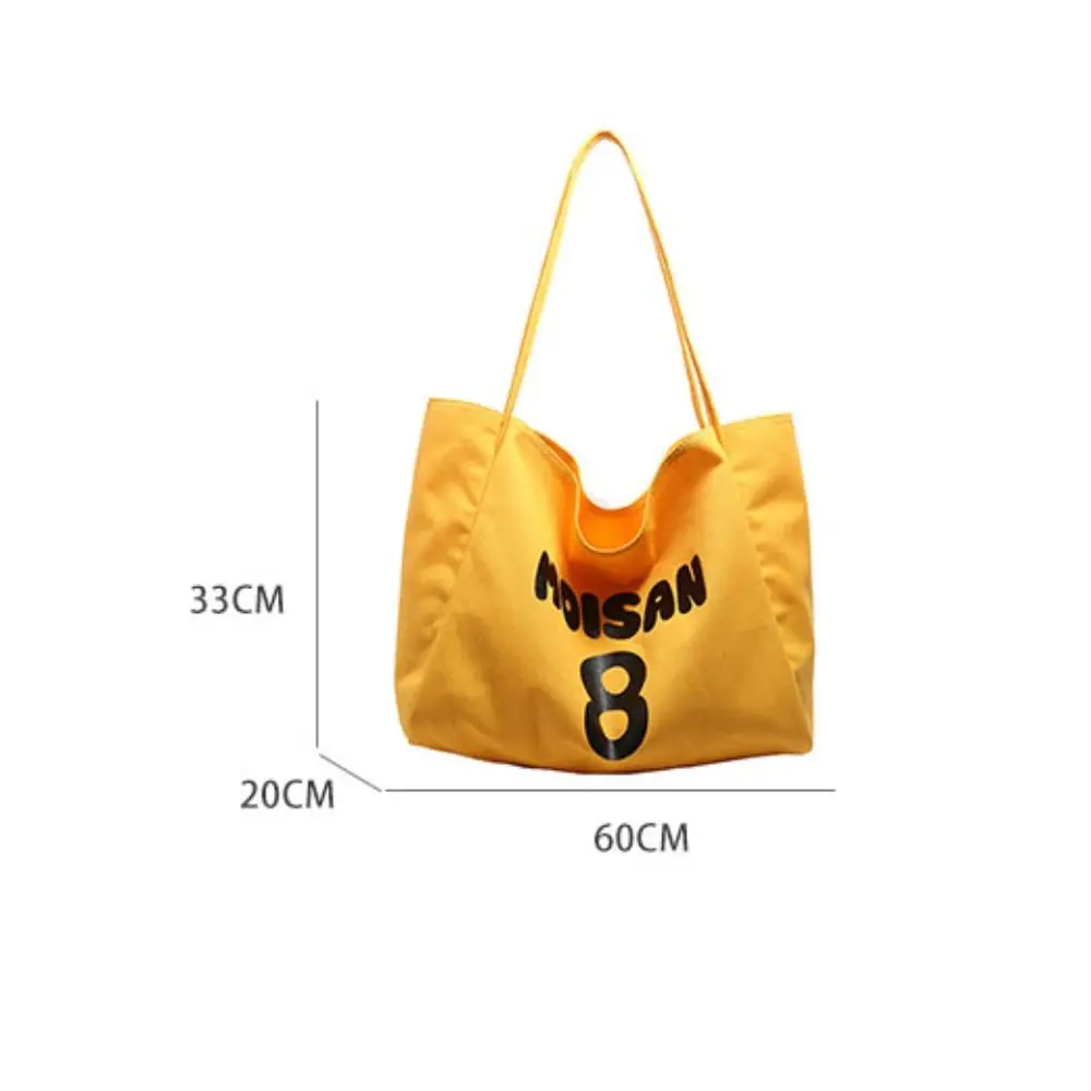 Bolso de lona informal de gran capacidad, bolsa de mano multifuncional, bolsas de compras, bolsa de moda con estampado de letras, regalo