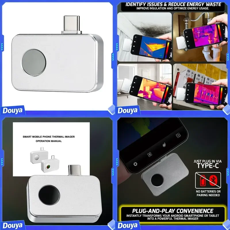 New Product Mobile Thermal Imager Temperature Measuremennt Android for Photo Video Capture Camera Plug and Play
