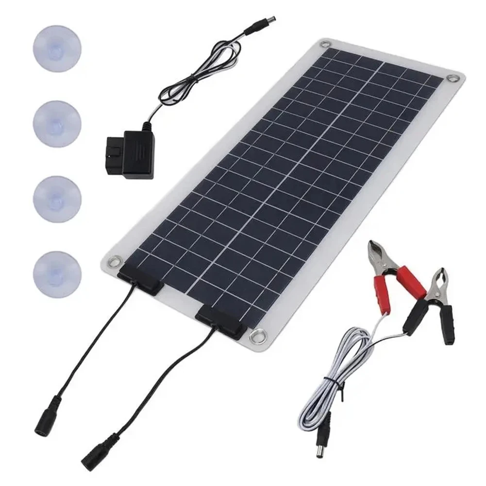 

Эффективное зарядное устройство для солнечных панелей 30 Вт, водонепроницаемое, с двумя выходами для транспортных средств 12В/24В, для любителей активного отдыха