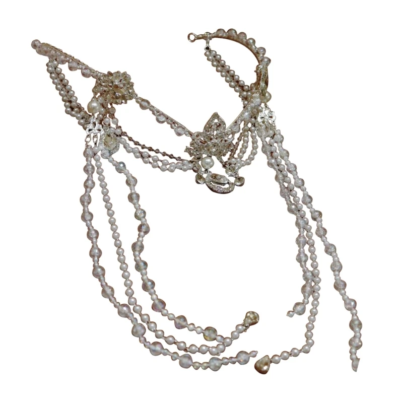 

Fringed Rhinestones Hair Chain Bridal Shower Headchain Wedding Hair Accessories Dropship
