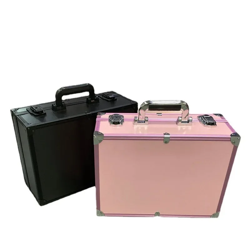 Portable LED Light Mirror Cosmetic Box Multi-layer Large Capacity Makeup Tool Case Professional Makeup Artist Follow Organizer