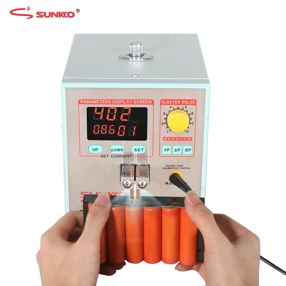 Sunkko 797dh soldador de ponto 3.8kw bateria de alta potência máquina de solda a ponto para 18650 baterias soldadores de ponto de pulso de precisão de solda