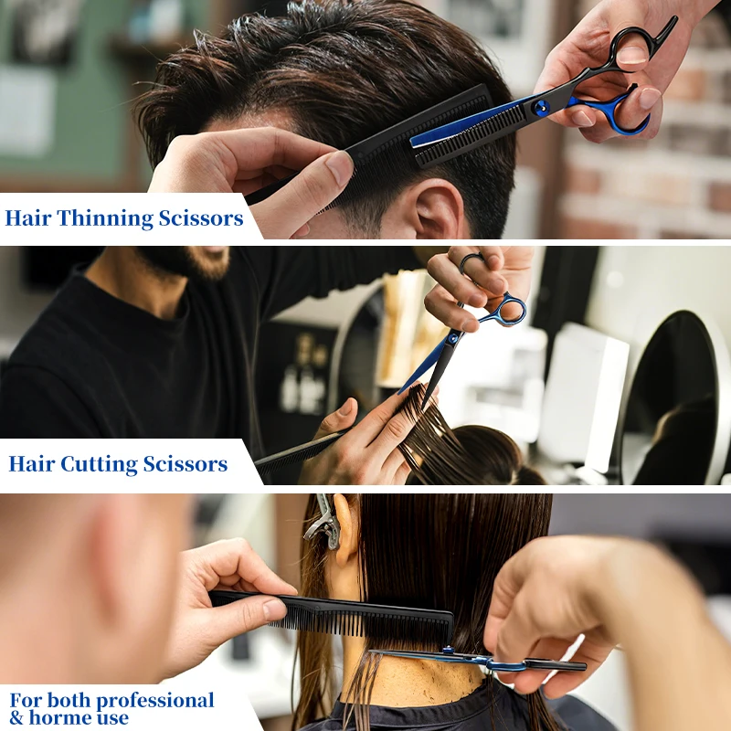 7 Inch Inch Scissors Set, Professional Cutting Scissors, Barber and Household Steel for Haircutting, Barber Shop, Hair Salon