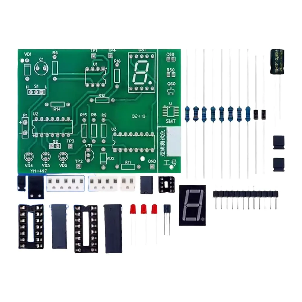 Logic Tester Kit for Circuit Analysis and Soldering Practice with PCB Board Components and Assembly Support Materials