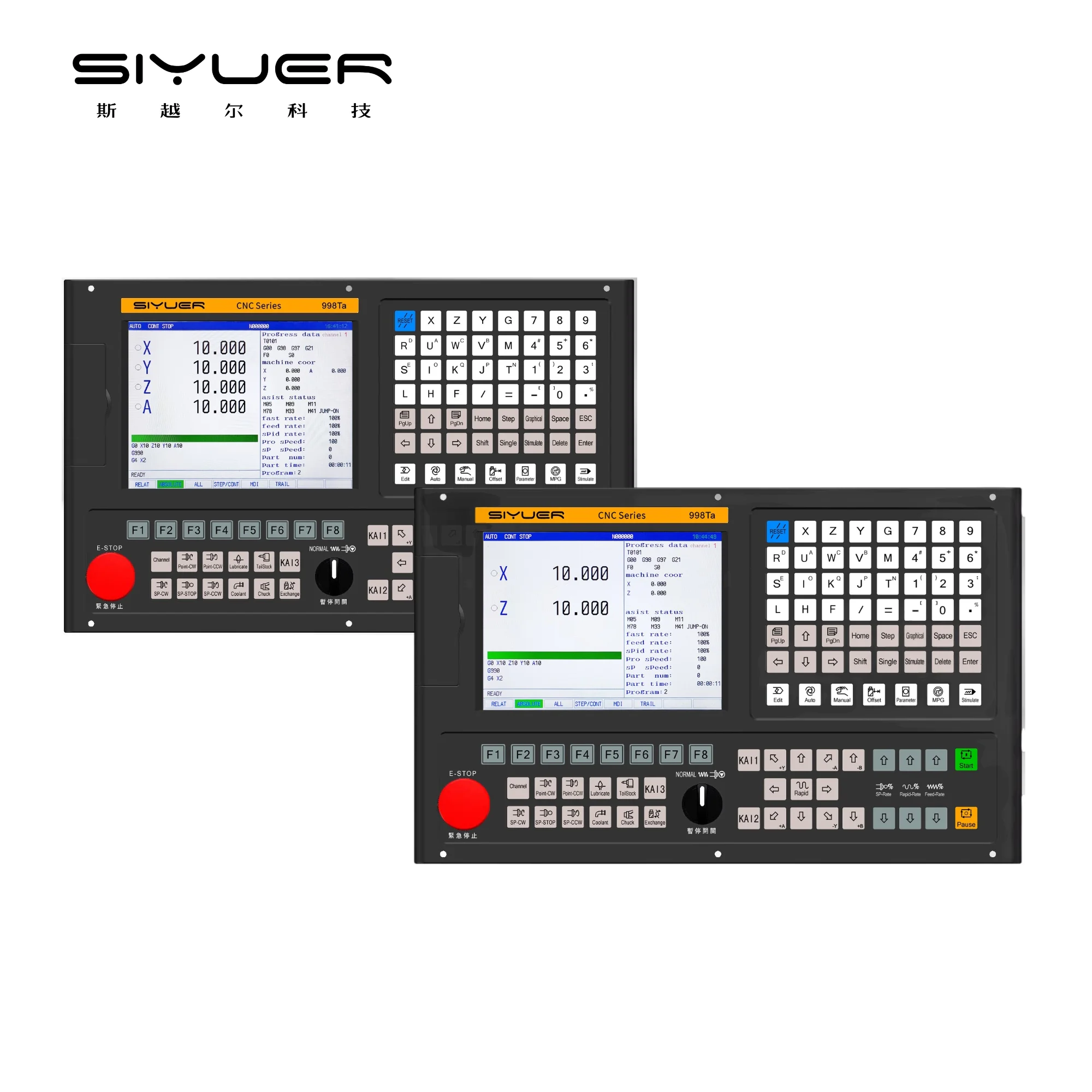 998Ta 2 Axis Absolute CNC Turning Lathe Controller With Servo Drive and Motor Kit IO Relay Board Retrofit CNC Machine