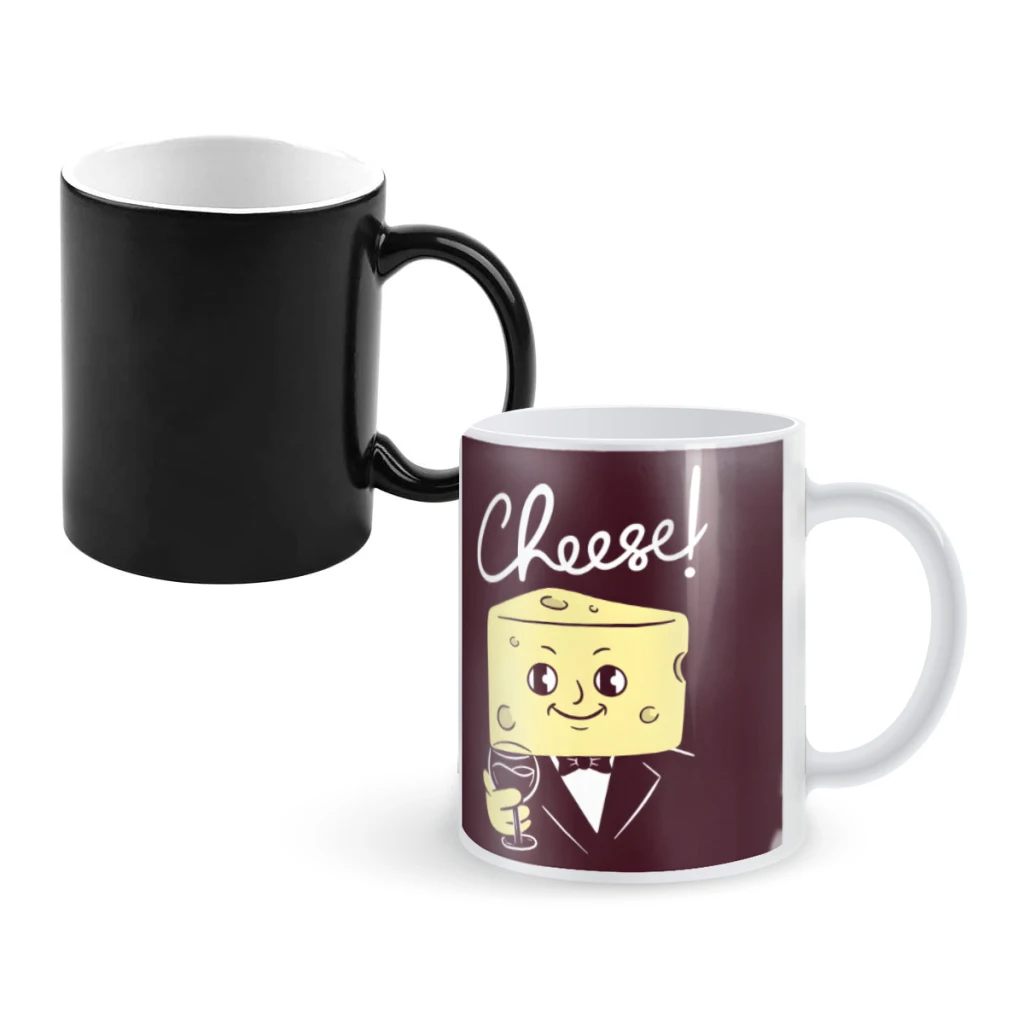 

Cheese!Coffee Mugs And Mug Creative Color Change Tea Cup Ceramic Milk Cups Novelty Gifts