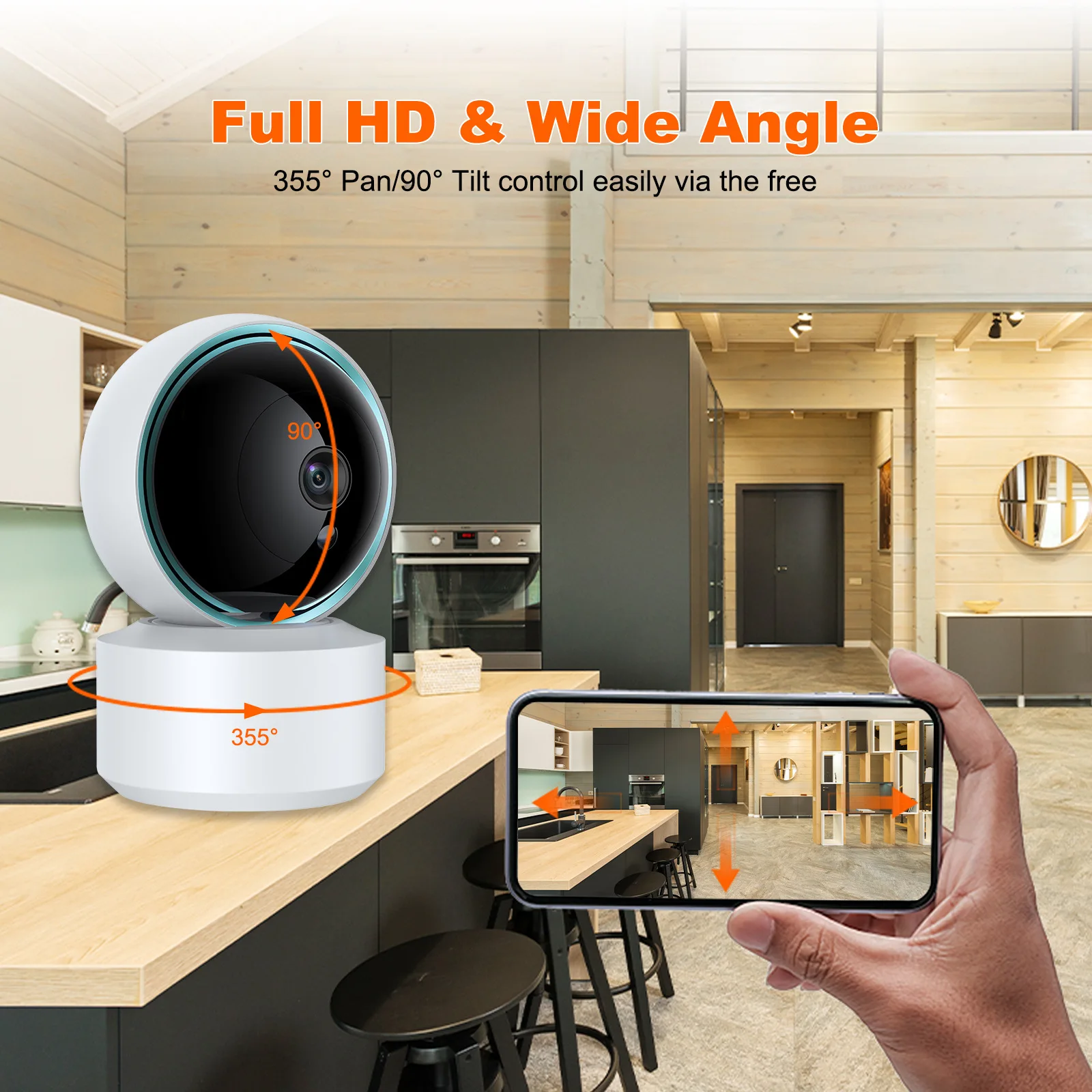 3MP 1296P Tuya APP Full Color Wireless PTZ IP Dome Camera AI Humanoid Detection Home Security CCTV Intercom Baby Monitor