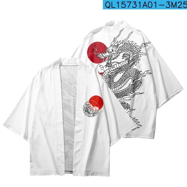3 To 14 Years Kids Kimono Forest Moon Pattern Costumes Boys Girls Fashion Kimono Haori Cardigan Shirts Children Beach Wear Cloak