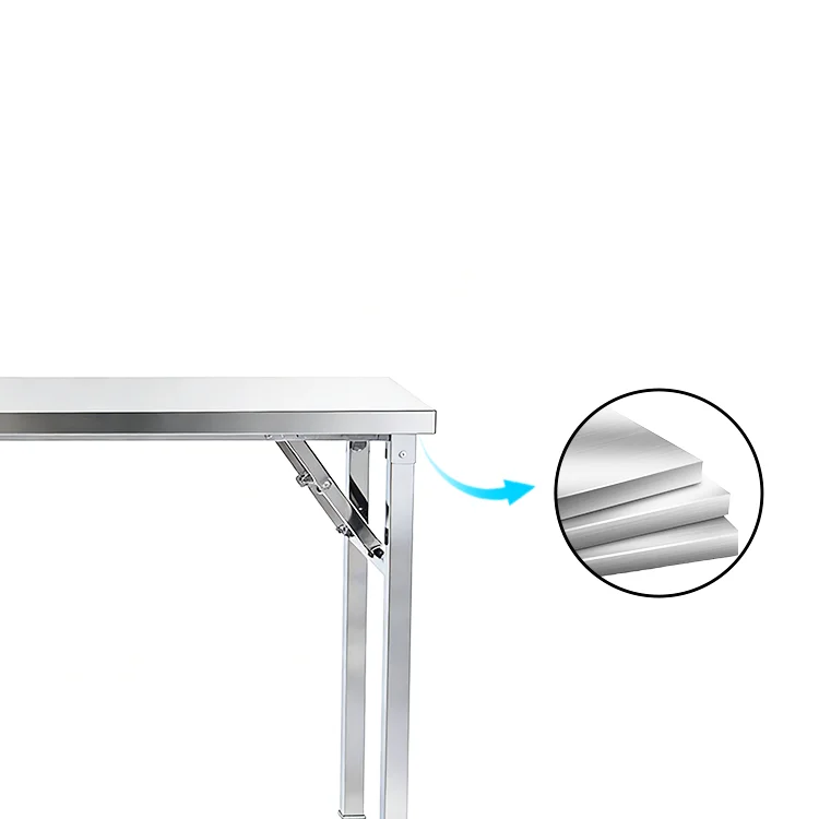 Manufacturer Direct Sale 304 Stainless Steel Folding Table