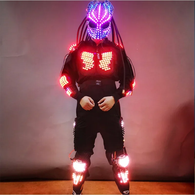 Armor Robot Dance Halloween Cosplay Anime Nightclub Bar Show Glowing Suit Party LED Costume Luminous Rave Outfits