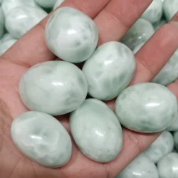 100g 2-3cm Natural Crystal Larimar Stones Gravel Tumbled Quartz Palm Healing Specimen Aquarium Home Decoration DIY