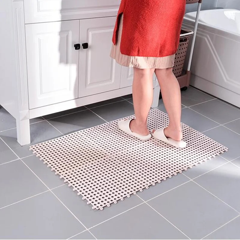 Anti Slip Pvc Bath Mats with Sucker 30X30cm Massage Carpet Floor Rug for WC Shower Room Kitchen Drain Feet Pad Table Cup Mat