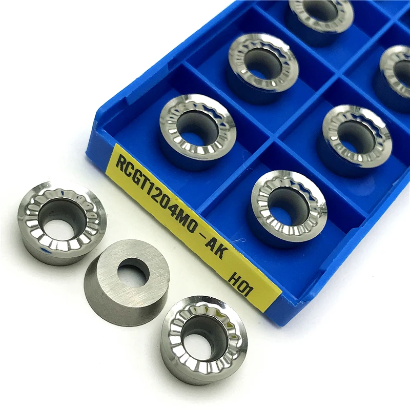 RCGT0803 MO AK H01 الألومنيوم إدراج فهرسة طحن تحول أداة CNC أداة القطع معالجة الألومنيوم النحاس RCGT 0803 طحن