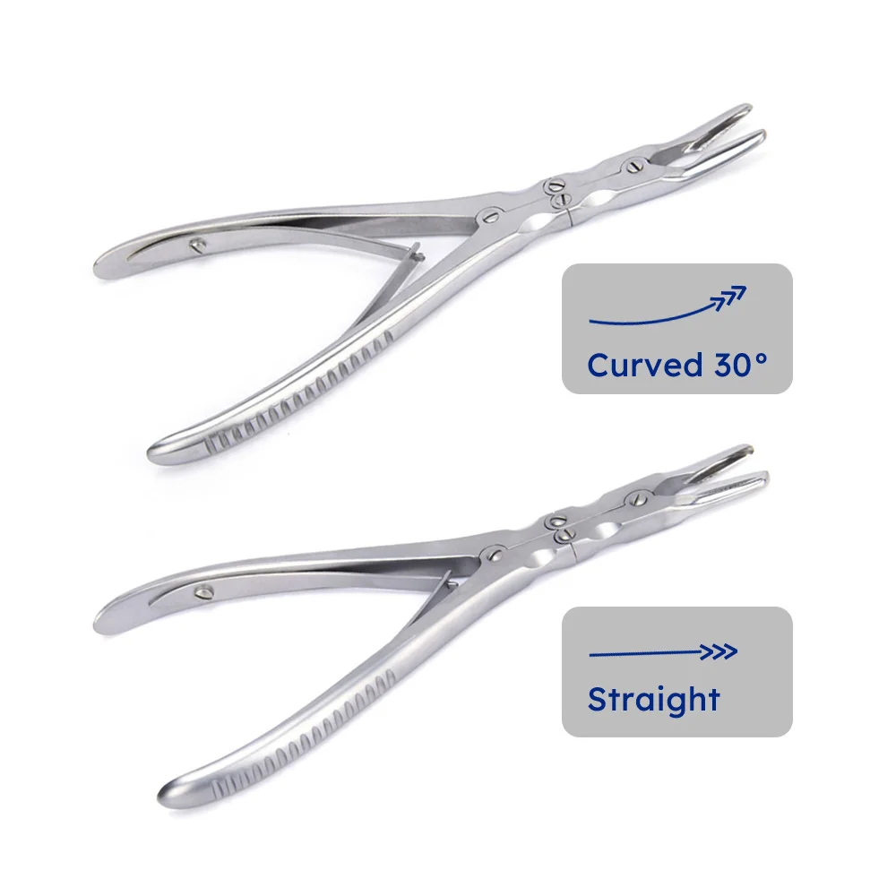 

1pcs Double Action Bone Rongeurs Plier High Quality 18.5cm For/Pets/Orthopedic Instrument Straight Curved Jaws Forceps