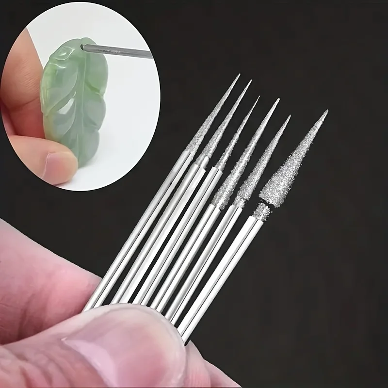 [High-Precision Grinding Head] 6pcs High-Precision Grinding Head Needle Bits Burrs - Rotatable and Durable