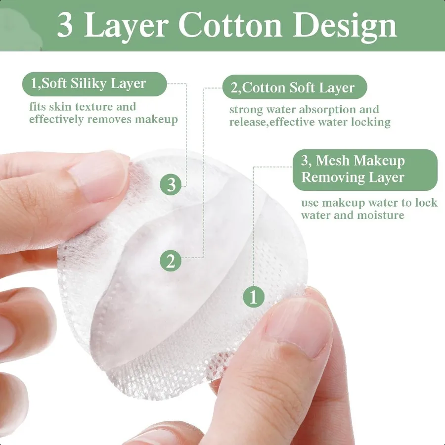 1500 Pcs Cotton Rounds Bulk Exfoliating Rounds for Face Makeup Remover Cotton Facial Pads for Face Makeup Removal Toner Pads