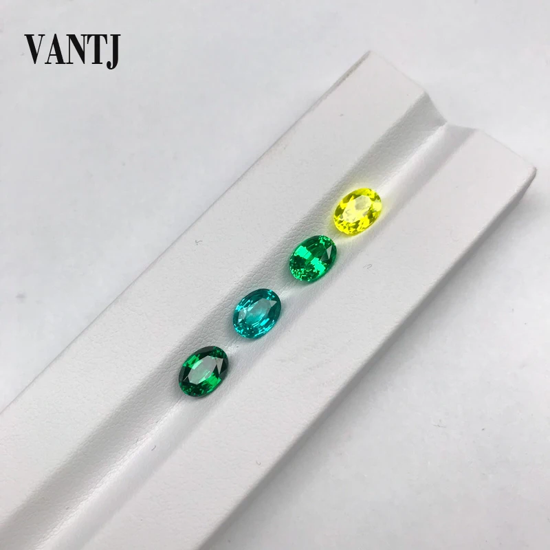 VANTJ Yttrium Aluminium Garnet YAG Loose Gemstone Oval Cut Created Gems Tourmaline Paraiba for DIY Jewelry Making