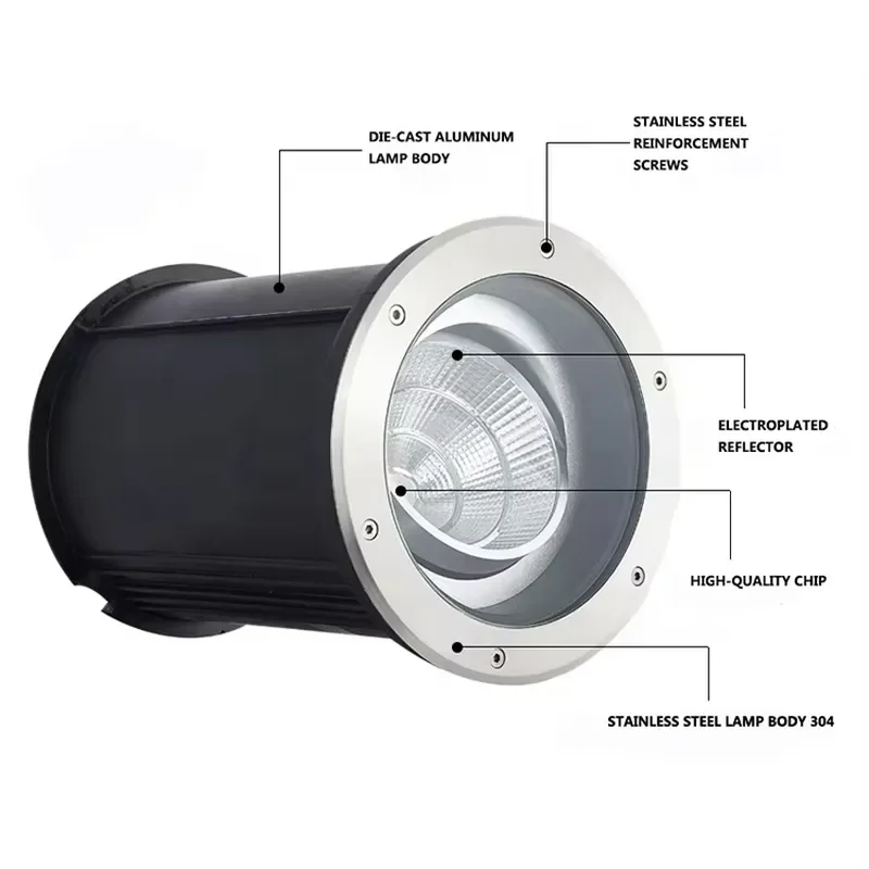 Most Popular RGB Warm White LED Landscape Outdoor Inground Light IP67 Waterproof Recessed Underground Lamp Remote for AC 110V
