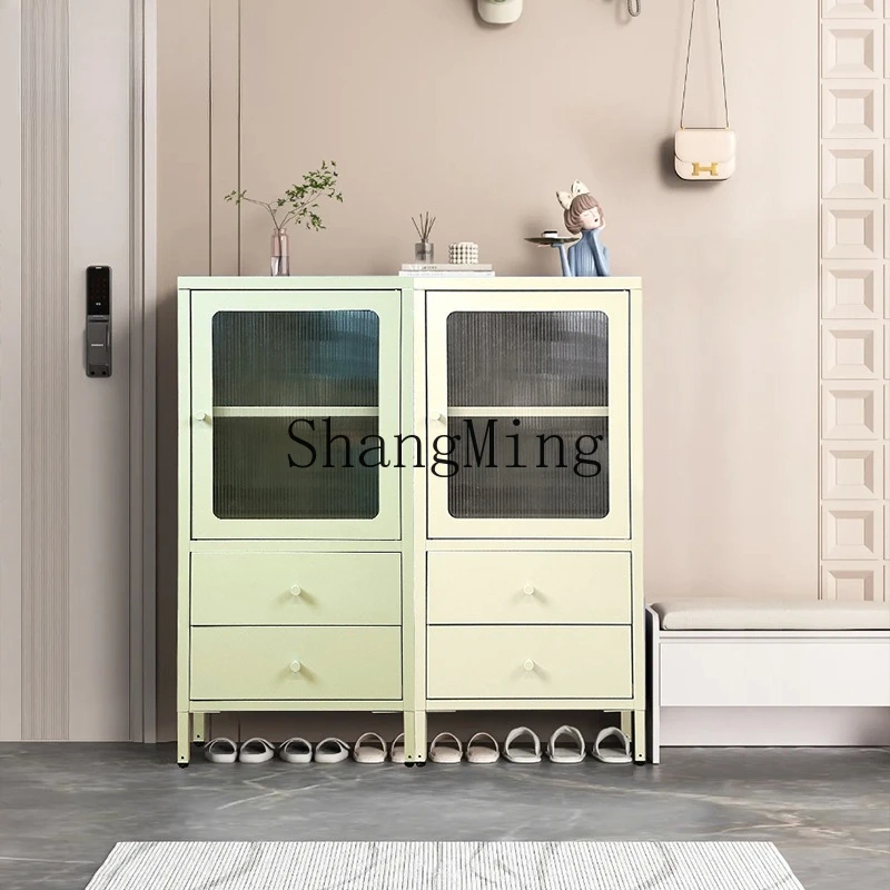 

CL pumping living room kitchen storage low cabinet against the wall tea cabinet wind steel storage cabinet mobile storage