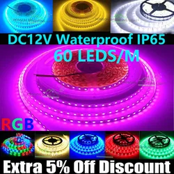 12v led strip lights waterproof Flexible Pink Blue 1m 2m 3m 4m 5m Home Decoration Lighting LED Tape red replace 5050 SMD 5630