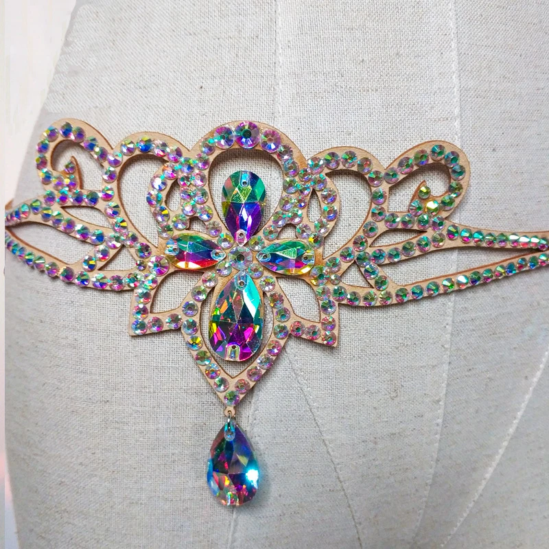 Dança do Ventre Brilho para Mulheres, Cadeia de Cintura, Strass em Camadas, Acessórios Biquíni para Jóias do Corpo