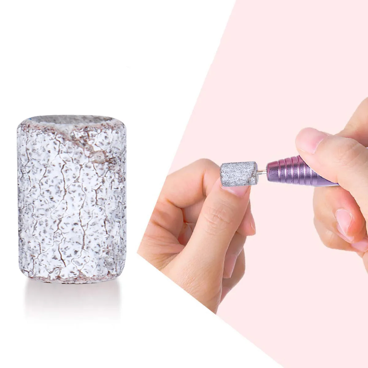 100-teiliges Nagelschleifband-Set für Maniküre und Pediküre, Elektrischer Bohrer, Schleifpolierer für Acryl- und Naturnägel, Schleifhülsen