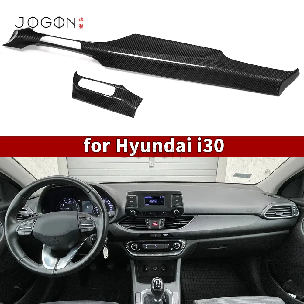 

For Hyundai i30N i30 N 2021-2025 Console Dashboard Vent Strip Kits Trim Real Carbon Fiber Interior Accessories
