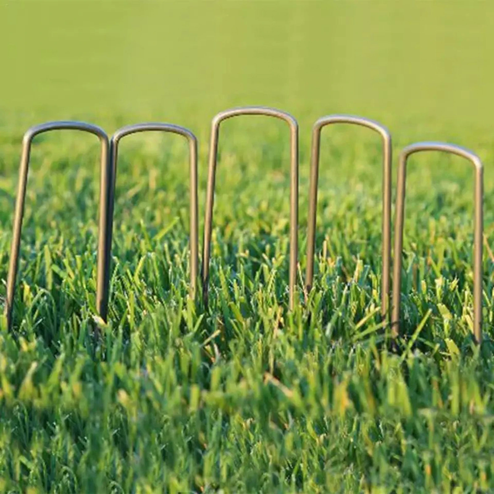 Weed Barrier Stakes Pins Landscape Staples 6 inch Heavy Duty Galvanized  Gardening Yard Sod Fencing Tack