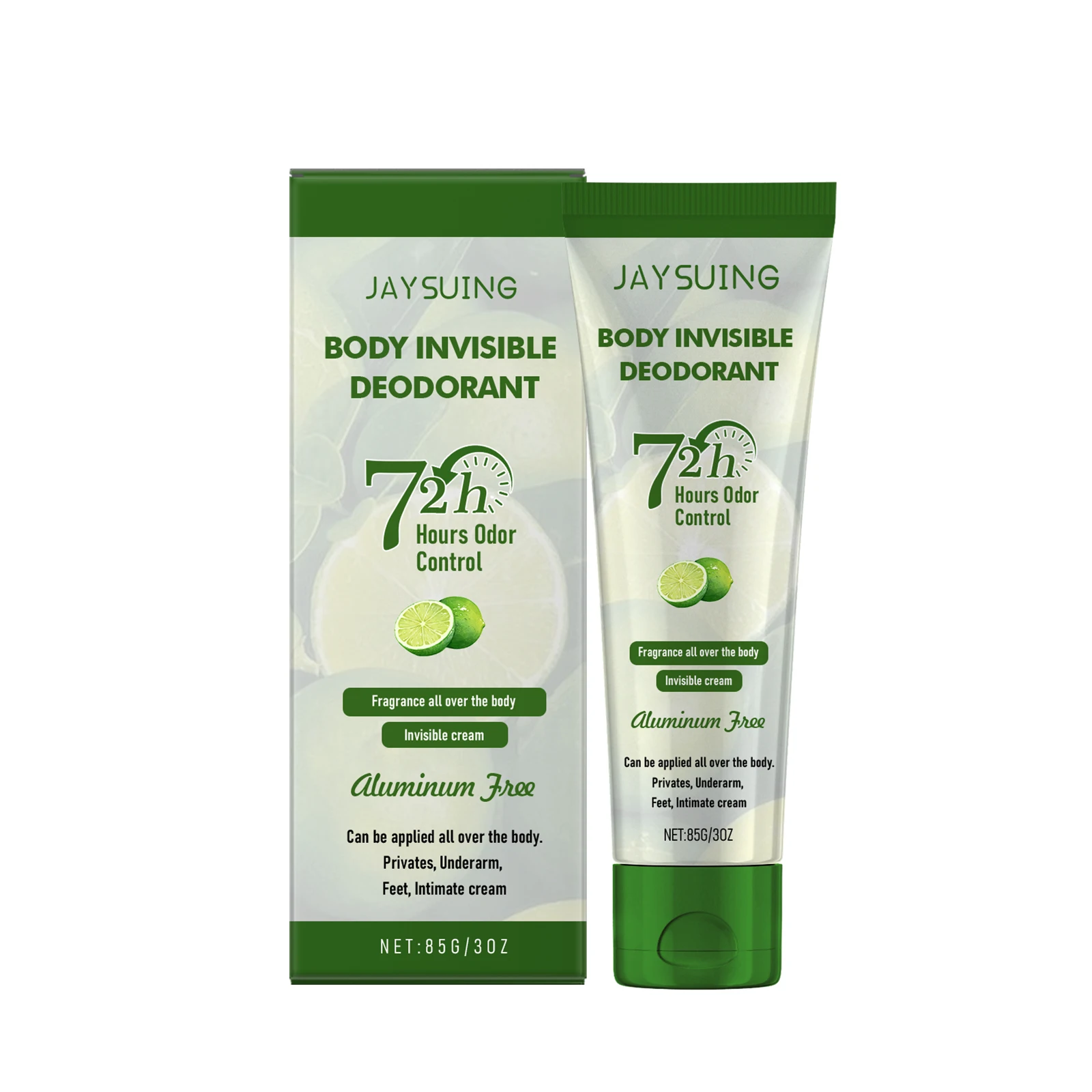 

Aluminum-Free Natural Deodorant Cream – All Over Body Application, Invisible, Long-Lasting 7H & 24H Freshness,