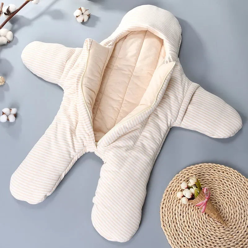 

New Cute Starfish Baby Sleeping Bag Unisex Winter Babies Sleep Sack Warm Blanket Swaddle Sleepsacks dropshipping COOL