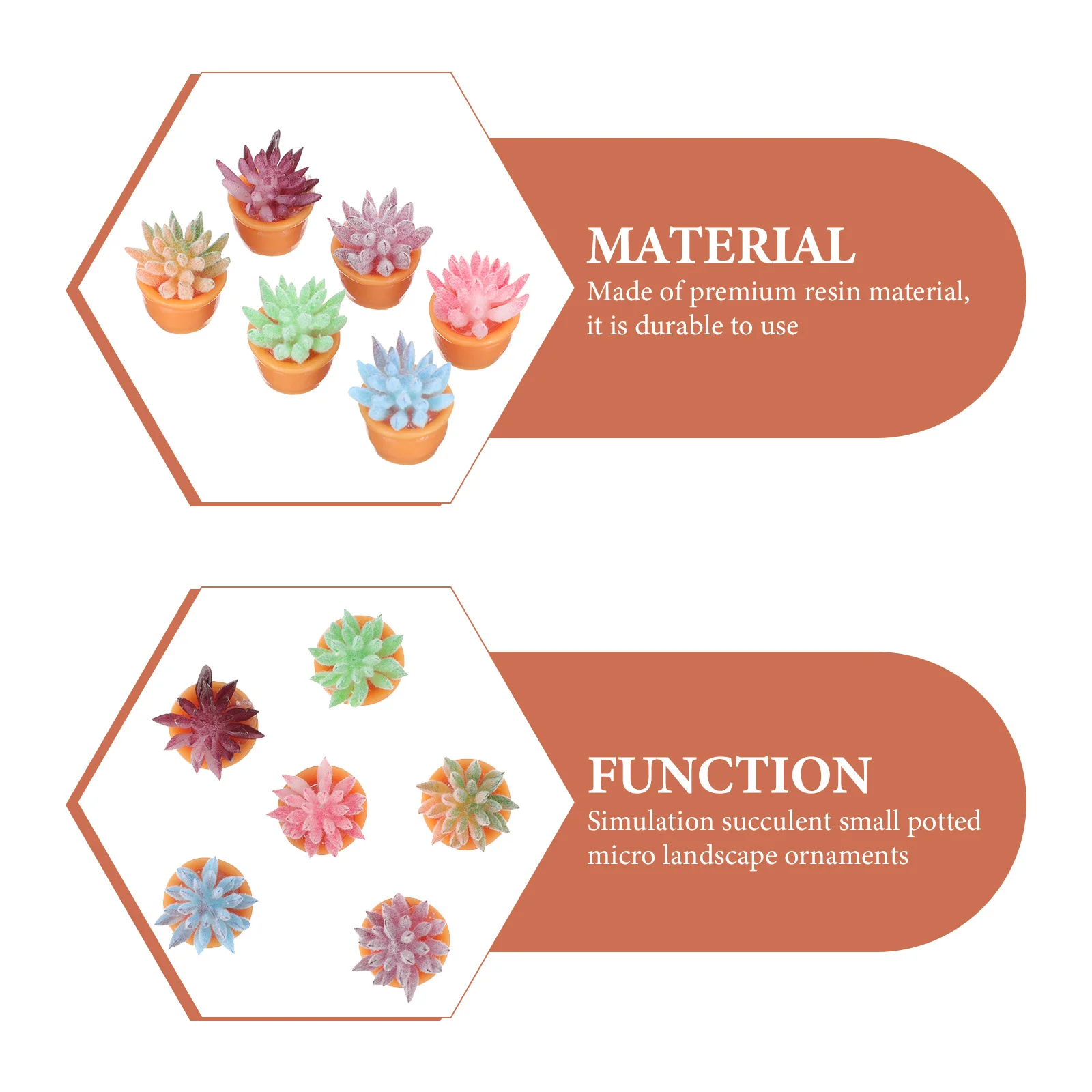 

6Pcs Mini Bonsai Decorations Fine Workmanship Not Fade Deform Outdoor Garden Home Desktop Accessories Miniature Potted Plant