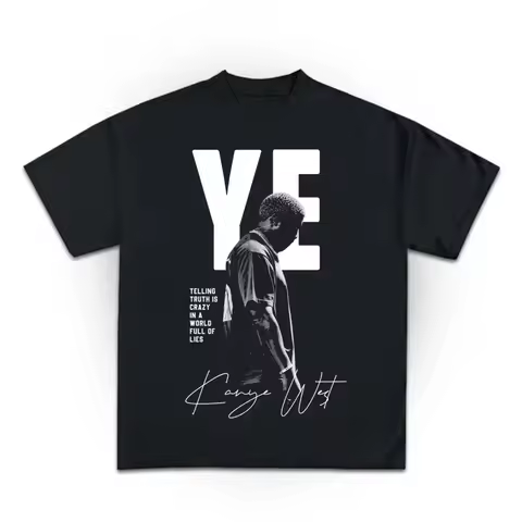Playera Kanye West Album T-Shirt Rapper Singer Tee Yeezy Merch Graphic Shirts Camisetas Popular New Fashion Unisex Tee Tops