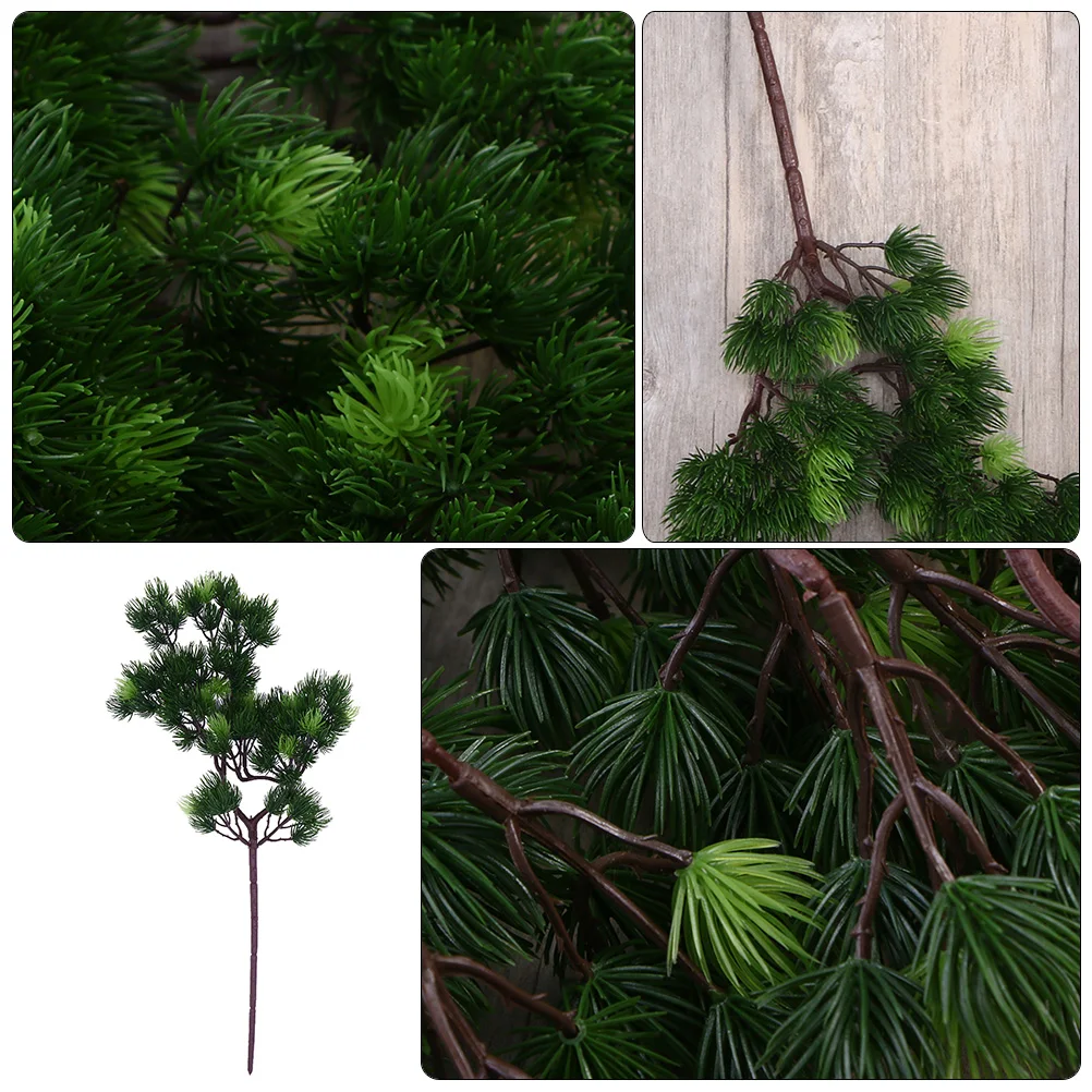 

Artificial Branches Xmas Christmas Pine Branches Wedding Home Decor Green Fake Plant Pine Needle Craft Accessories